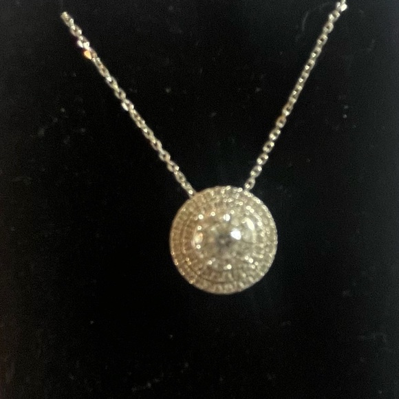 14kt white gold Diamond 1 carat necklace - Picture 4 of 6